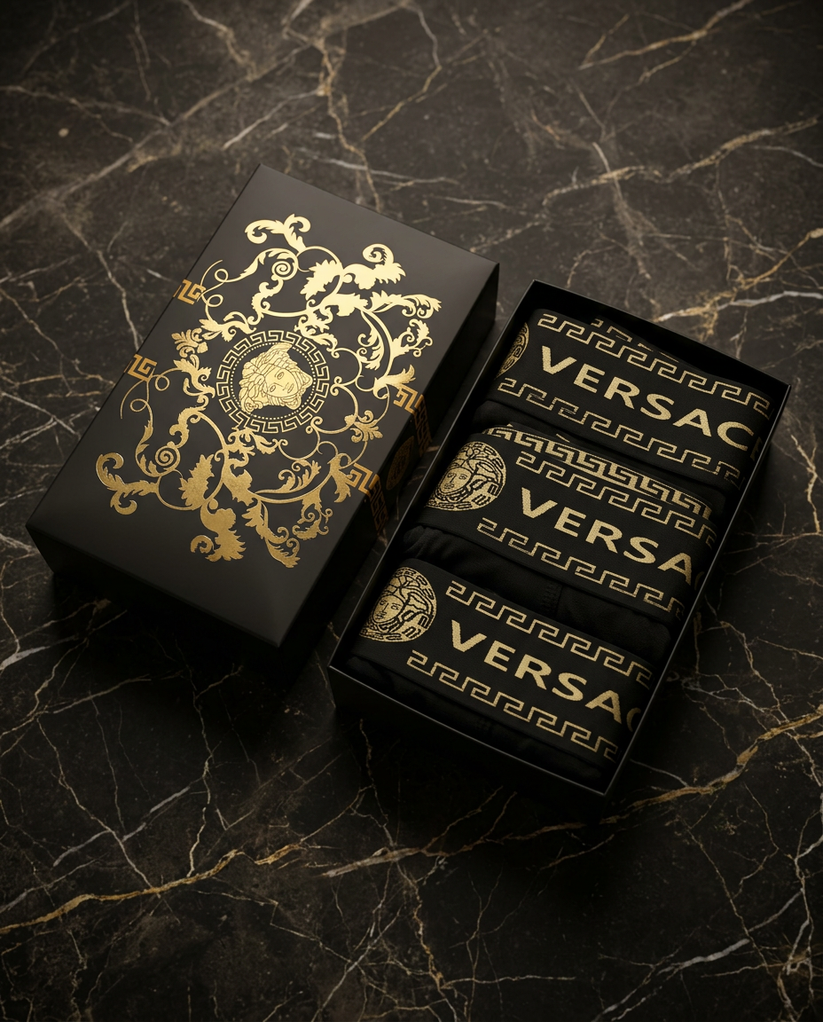 Versace Signature Medusa Boxer Briefs – 3-Pack