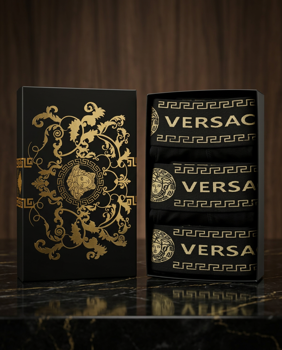 Versace Signature Medusa Boxer Briefs – 3-Pack